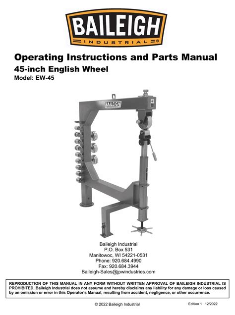 baileigh woodworking parts